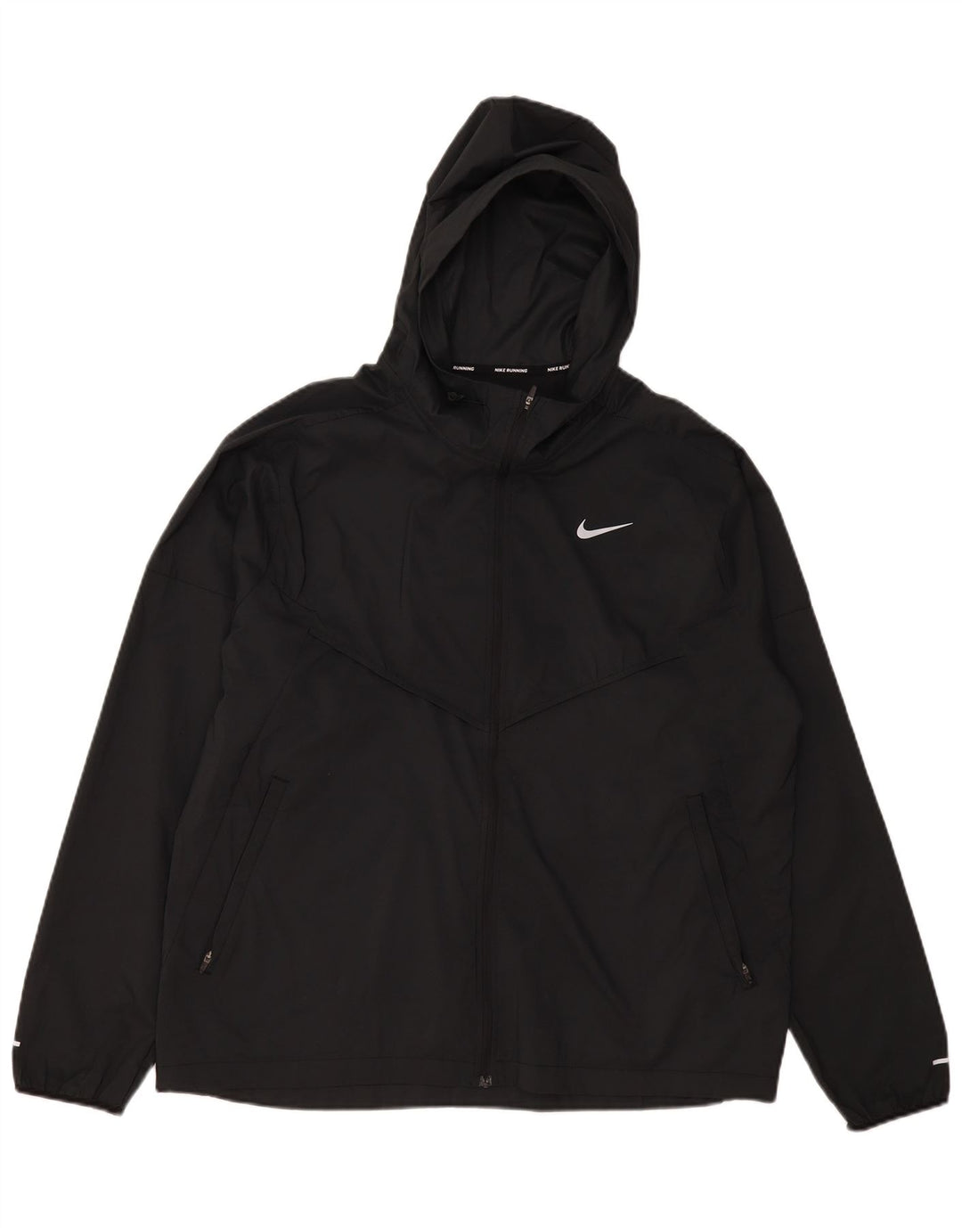 Jachetă de trening cu glugă Nike pentru bărbați, mare, negru, poliester