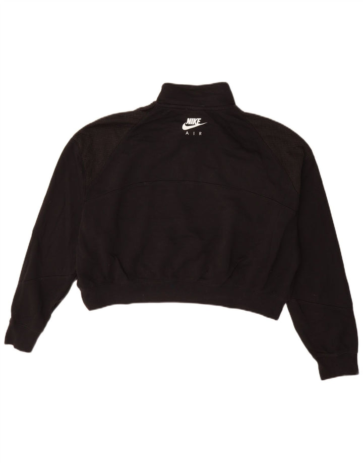 Pulover Nike pentru femei, supradimensionat, cu fermoar și gât, UK 16, mare, negru