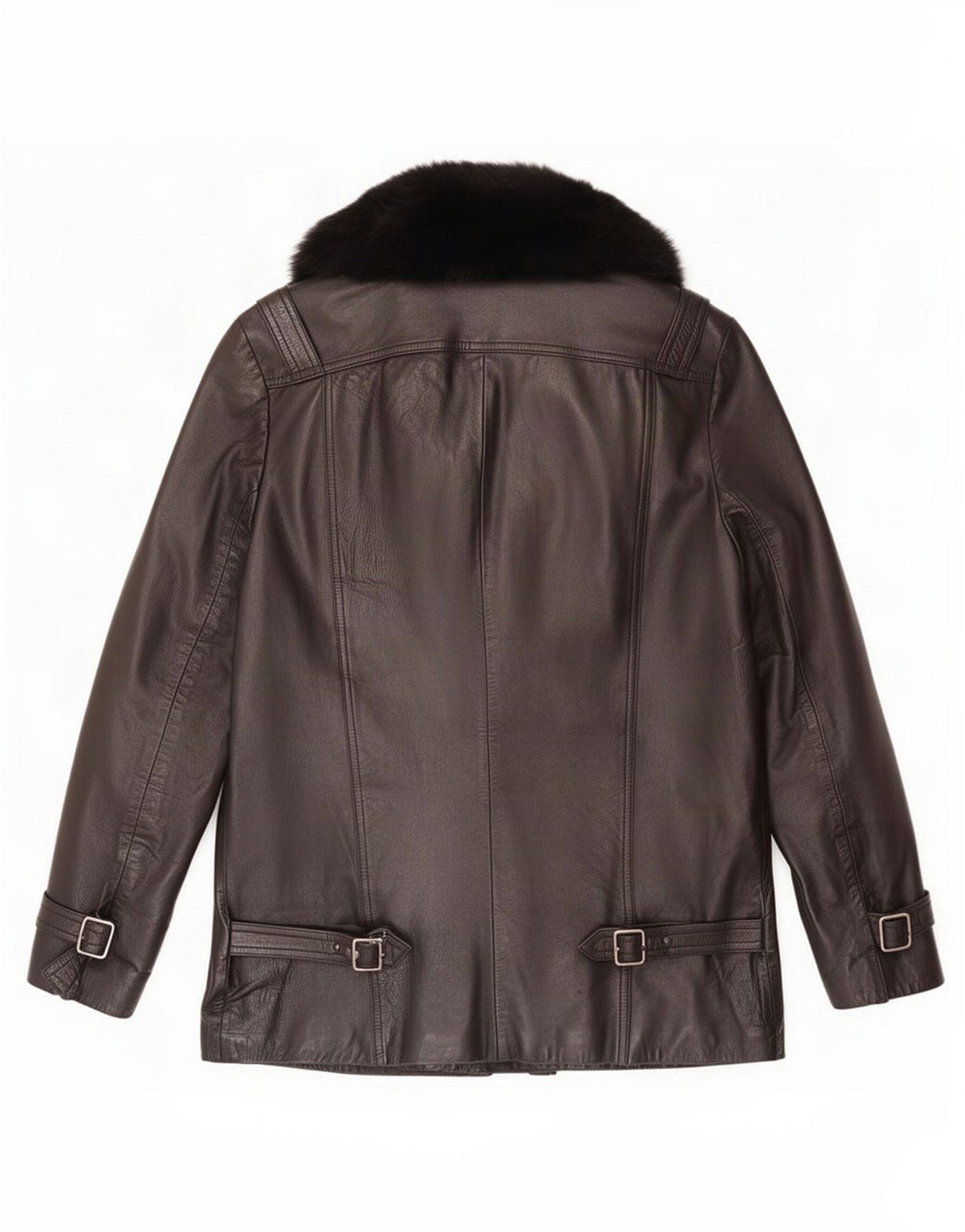 Jachetă de piele vintage pentru femei UK 14 Medium Black