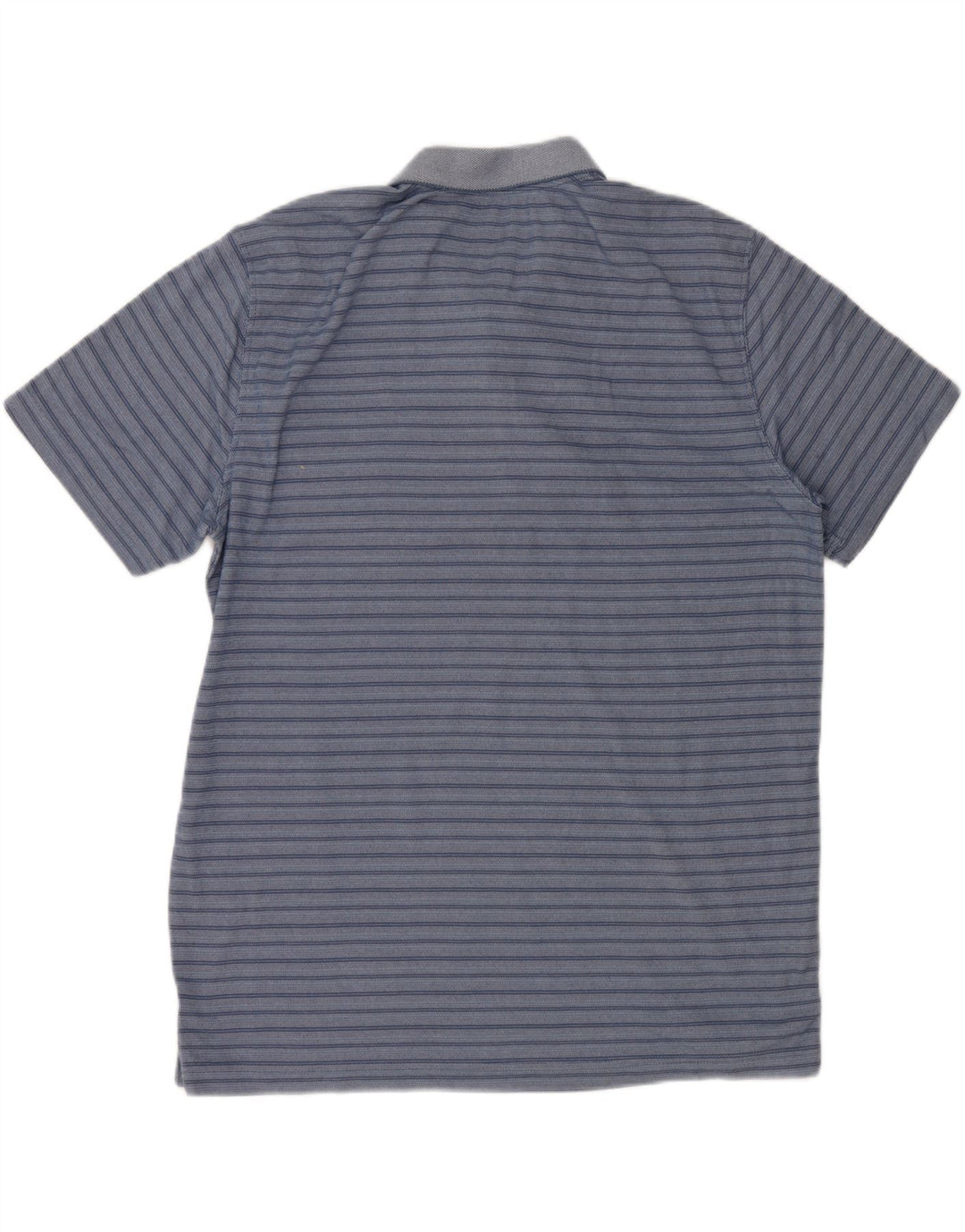 EDDIE BAUER Mens Polo Shirt Large Blue Striped Cotton Vintage Eddie Bauer and Second-Hand Eddie Bauer from Messina Hembry 