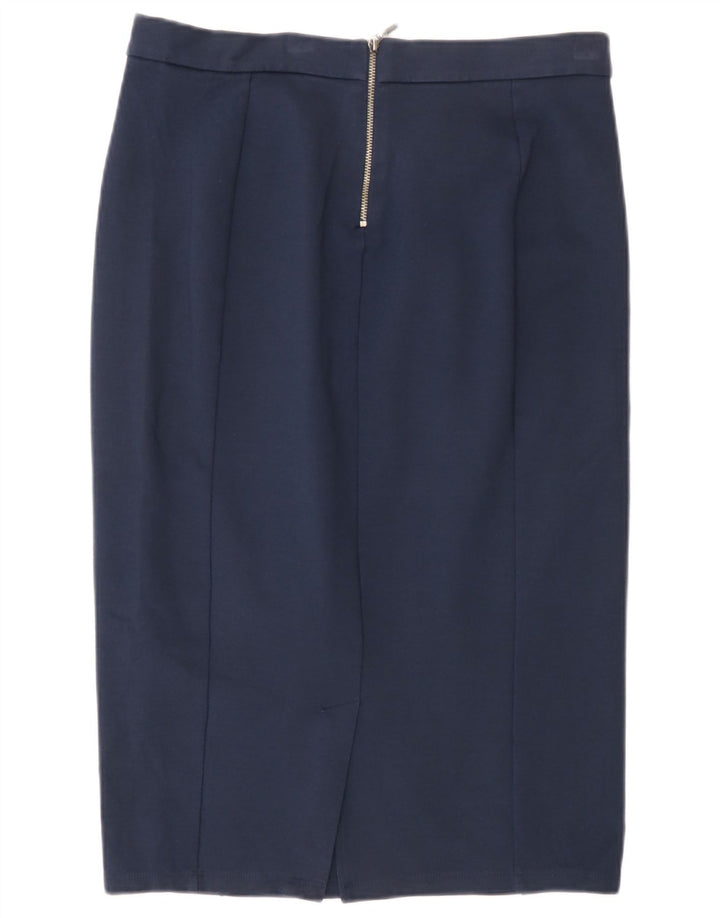 Fusta midi pentru femei Marks & Spencer UK 12 Medium W30 Poliamidă bleumarin