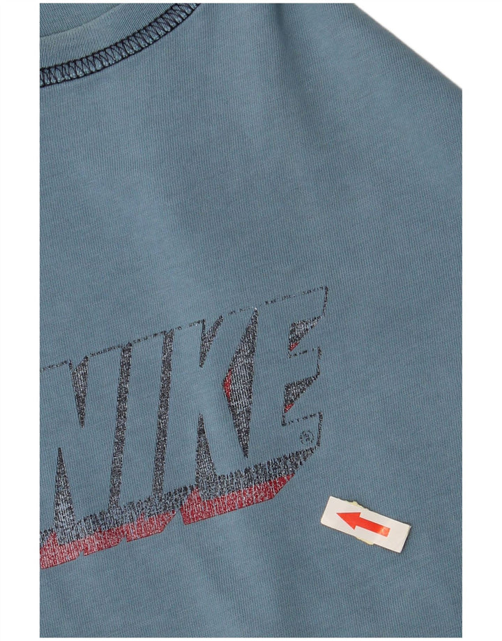 Tricou grafic pentru bărbați NIKE Top UK 39/41 Medium Blue Bumbac