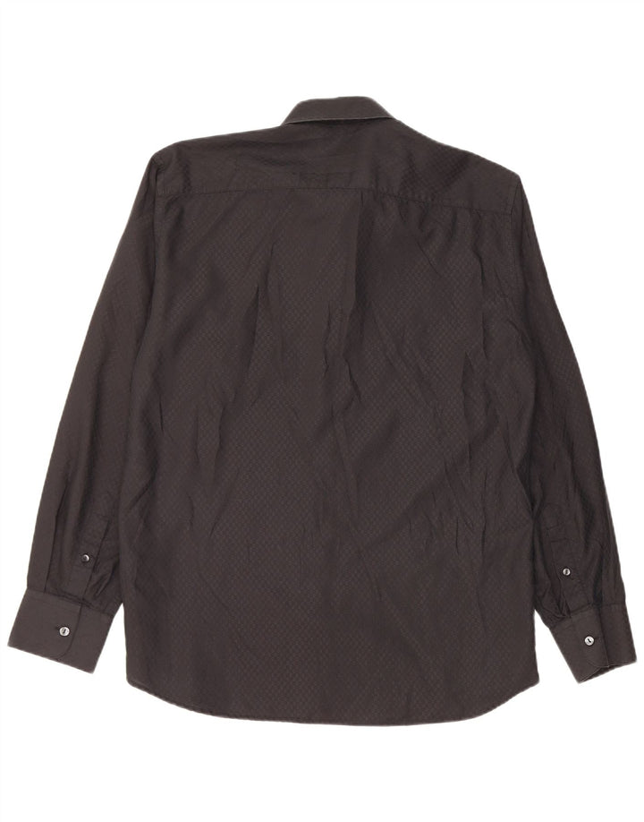 Cămașă pentru bărbați Dolce & Gabbana Mărimea 41 16 Mare Bumbac Geometric Negru