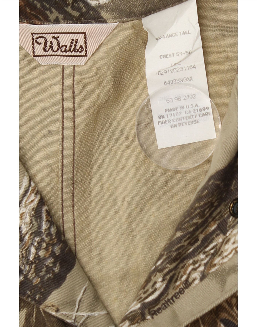 Salopetă pentru bărbați Walls Tall 3XL Kaki Camuflage Bumbac