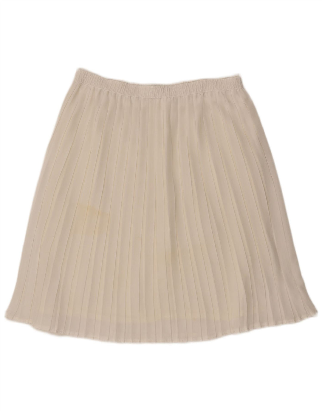 Fusta plisată vintage pentru femei W36 XL din poliester alb