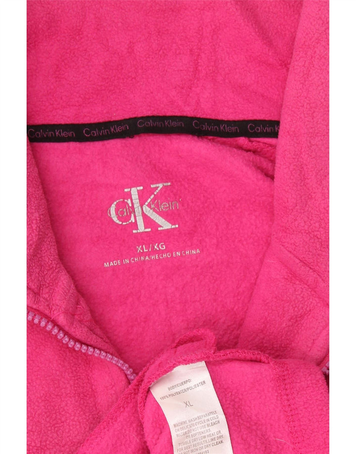 Jachetă din lână Calvin Klein pentru femei, UK 18 XL, roz poliester