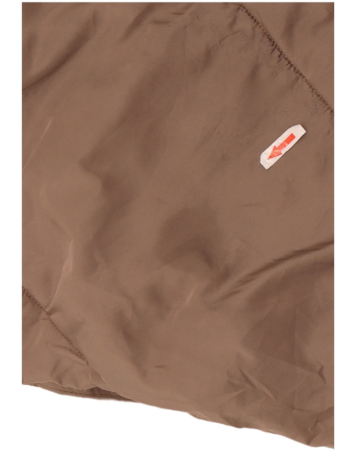 Palton supradimensionat cu glugă pentru femei Zara UK 18 XL Maro Poliester
