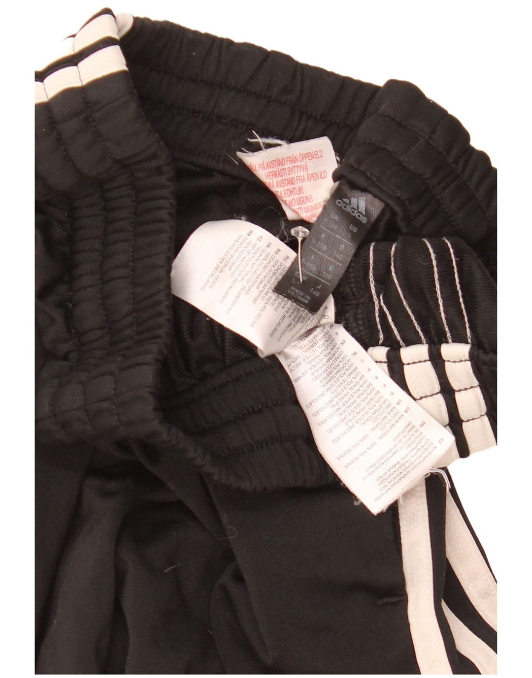 Pantaloni de trening Adidas baieti Joggeri 9-10 ani poliester negru