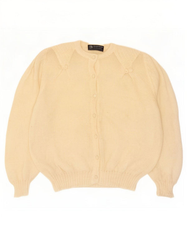 Pulover vintage cardigan supradimensionat pentru femei UK 16 Mohair alb catifelat