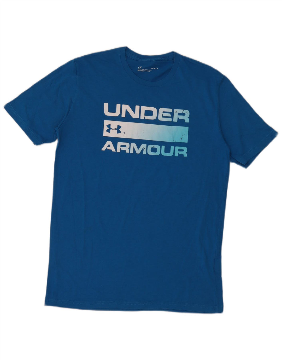 Tricou grafic pentru bărbați Under Armour Top din bumbac albastru mediu