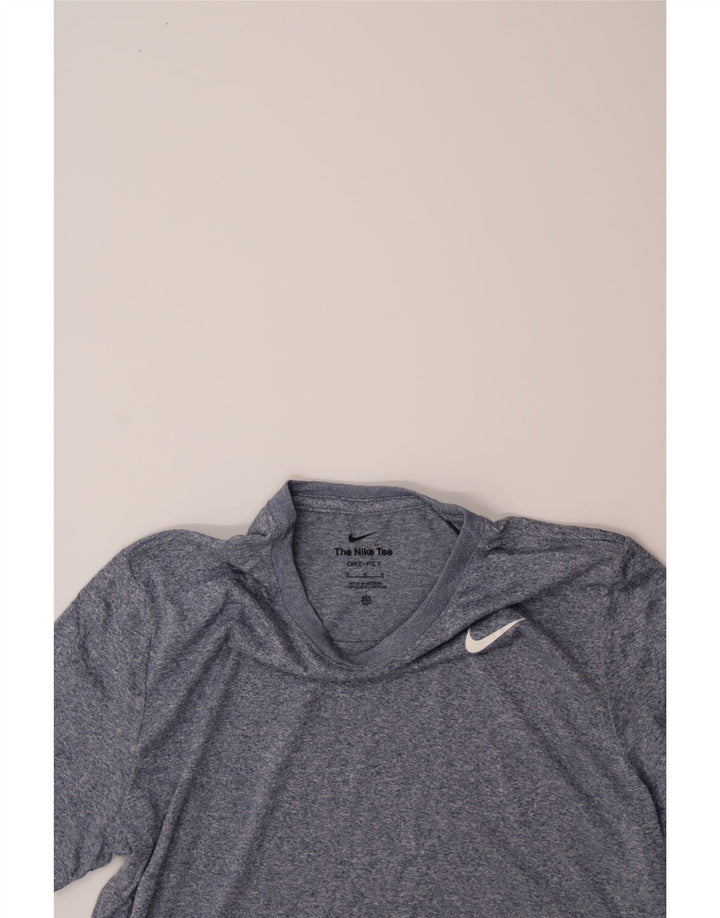 NIKE Womens Dri Fit T-Shirt Top UK 14 Medium Navy Blue Polyester Vintage Nike and Second-Hand Nike from Messina Hembry 