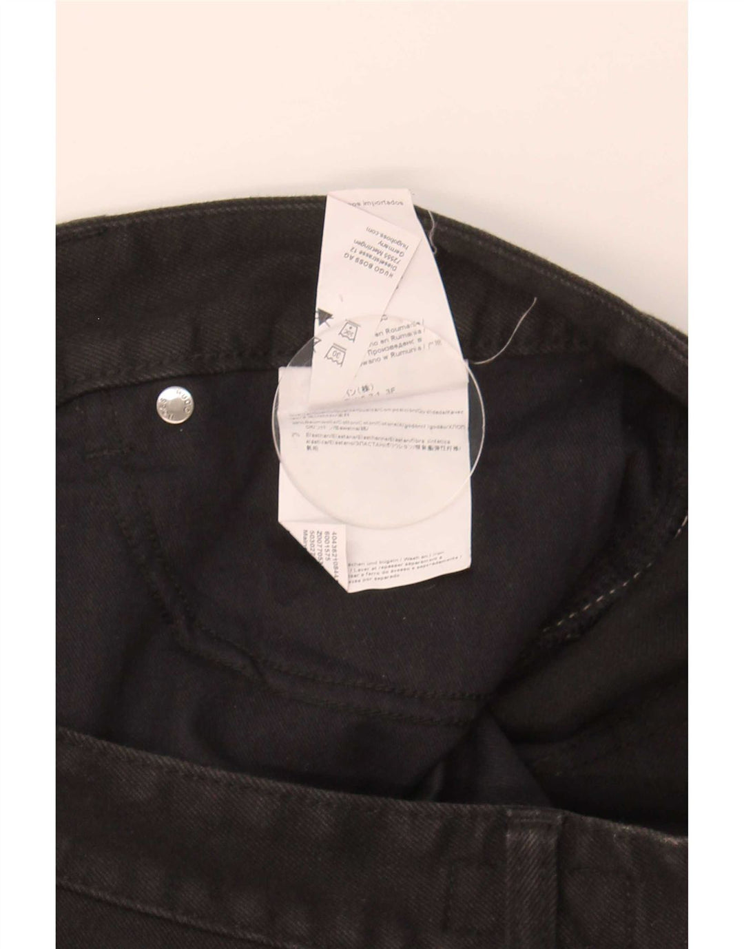 Blugi drepti pentru bărbați Hugo Boss W34 L32 bumbac negru
