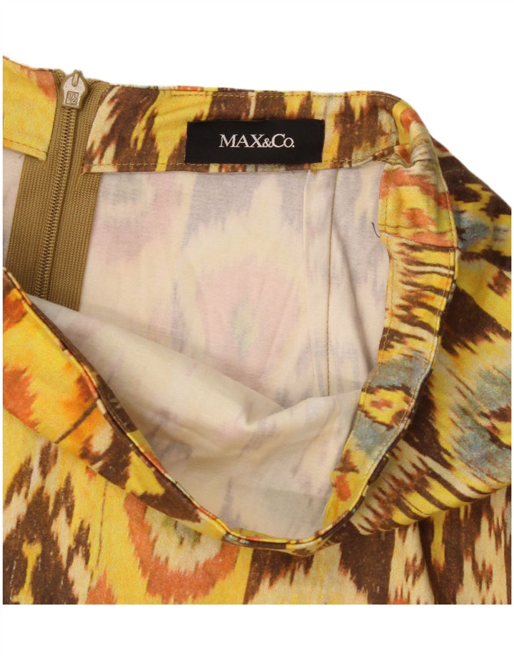 Max & Co. Fustă A-Line pentru femei W26 Small Yellow Ikat