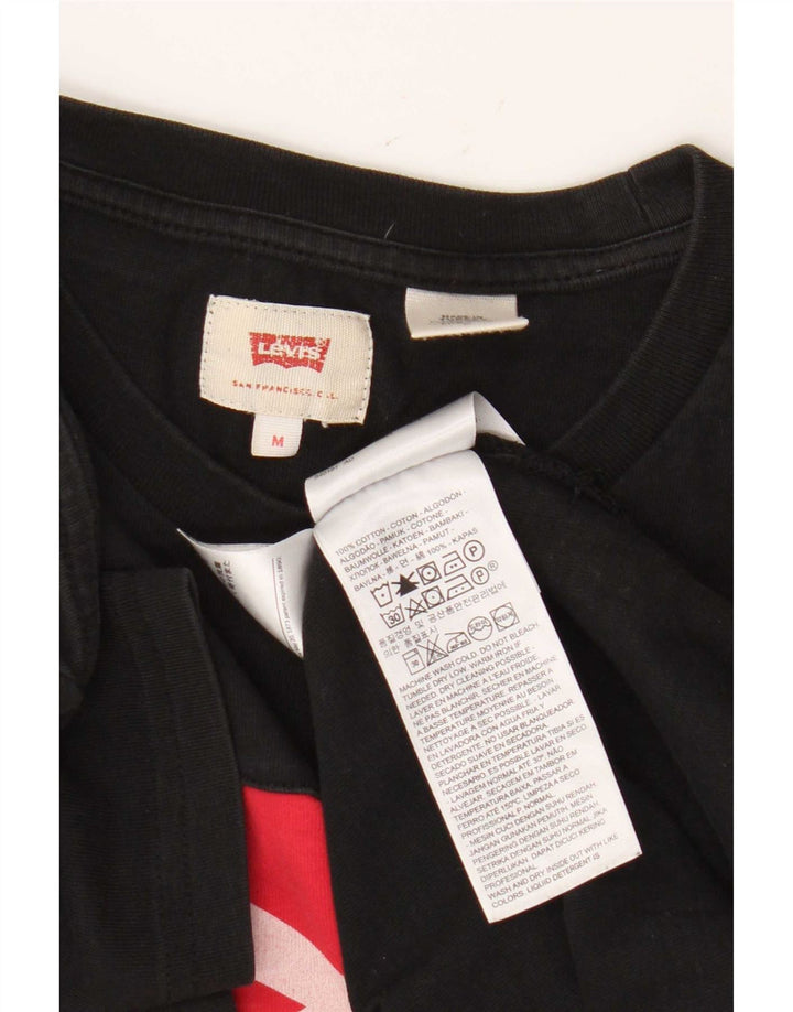 Tricou grafic pentru bărbați Levi's Top mediu negru bumbac