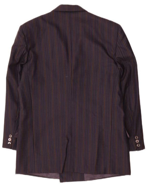 Jachetă pentru bărbați San Remo cu dublu piept IT 48 Medium bleumarin cu dungi