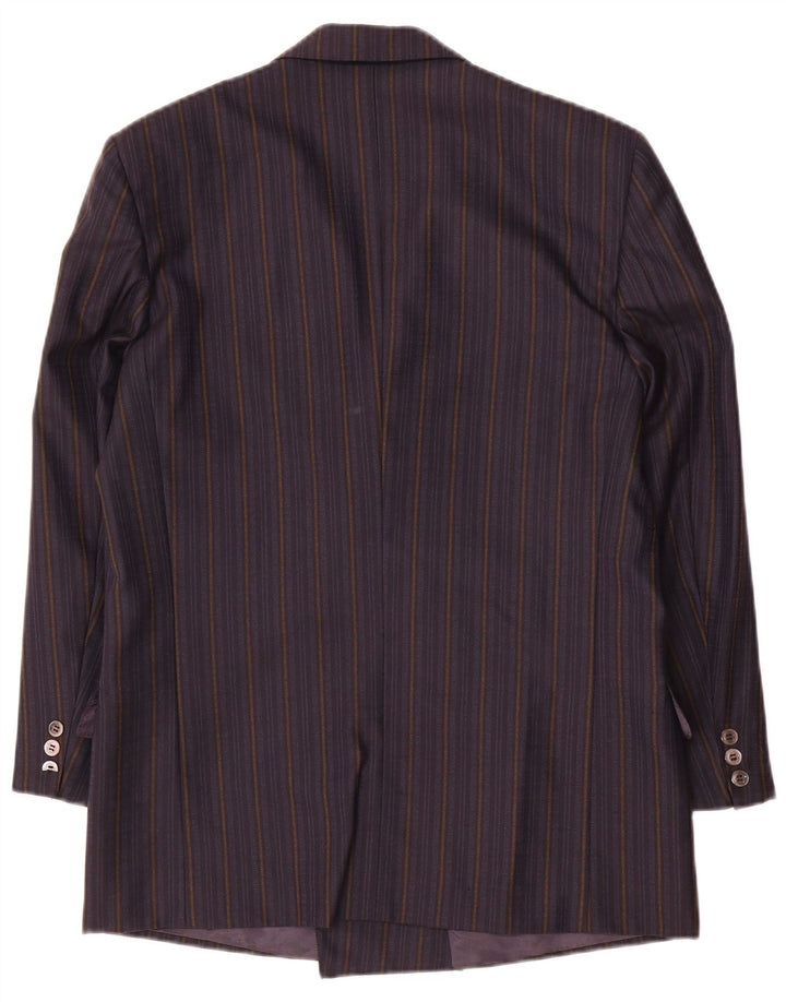 Jachetă pentru bărbați San Remo cu dublu piept IT 48 Medium bleumarin cu dungi
