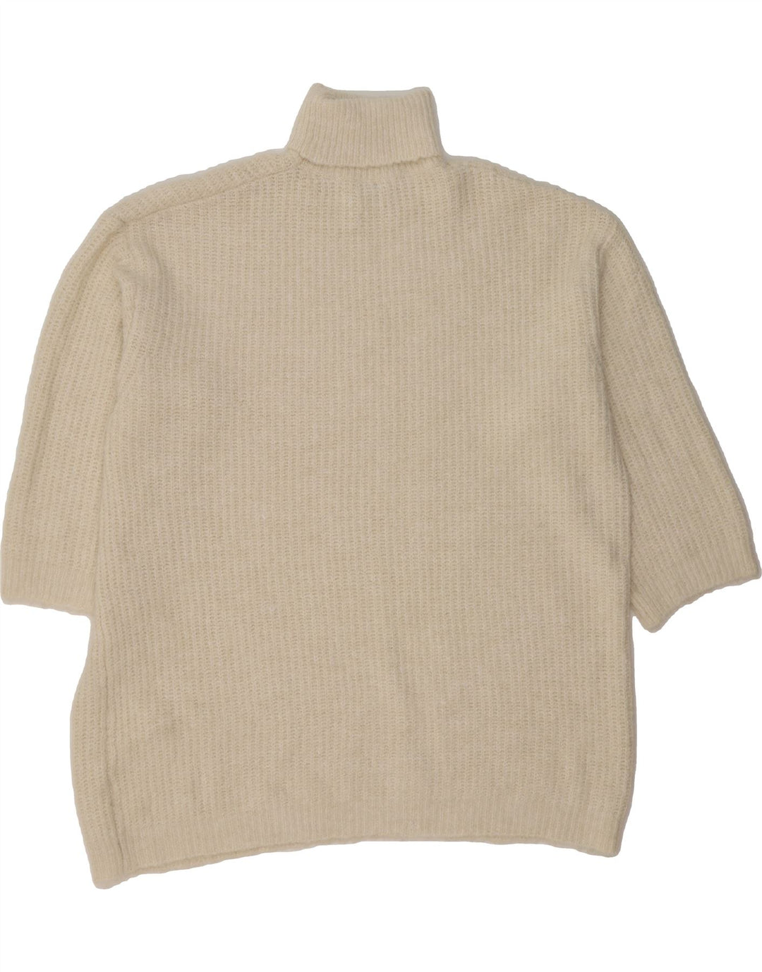 TOPSHOP Womens Longline Roll Neck Jumper Sweater UK 14 Medium Off White Vintage Topshop and Second-Hand Topshop from Messina Hembry 