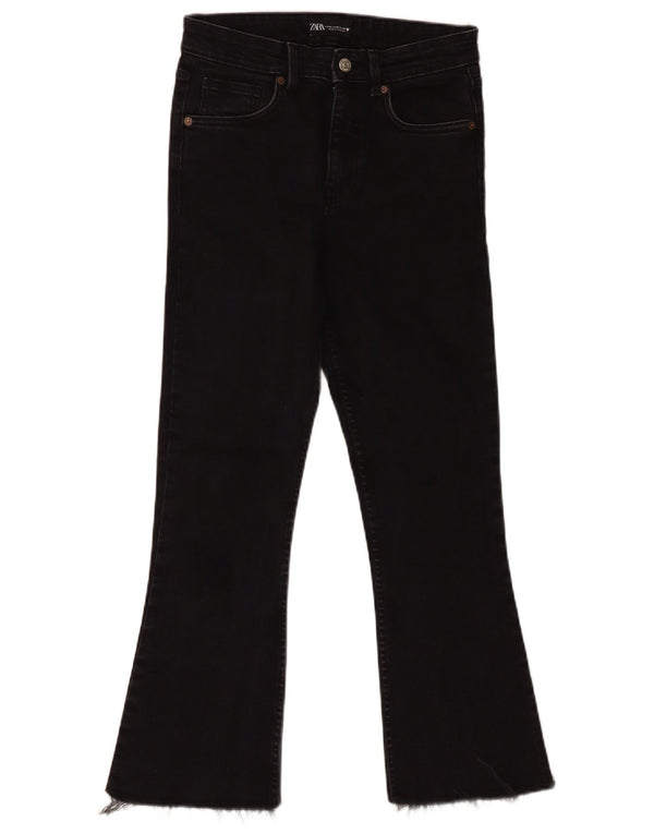 Blugi Zara Femei Bootcut EU 38 Mici W28 L27 Negri