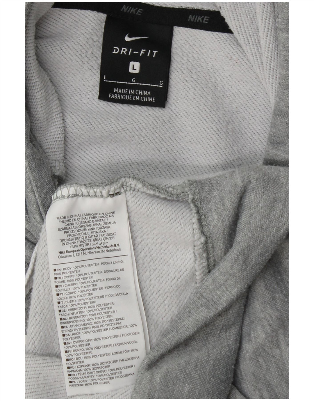 Jumper Nike Dri Fit Graphic pentru bărbați, mare, gri poliester cu pături