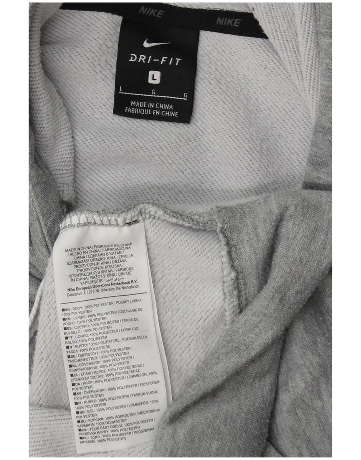 Jumper Nike Dri Fit Graphic pentru bărbați, mare, gri poliester cu pături