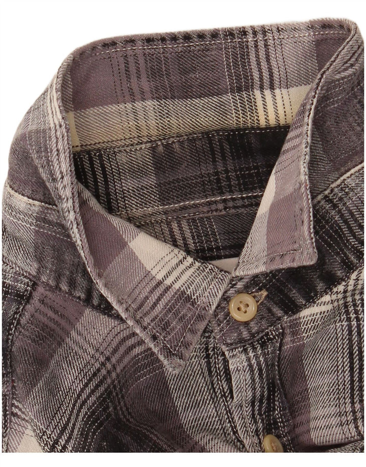 Cămașă de flanel Jack & Jones pentru bărbați, bumbac cu carouri mici, gri