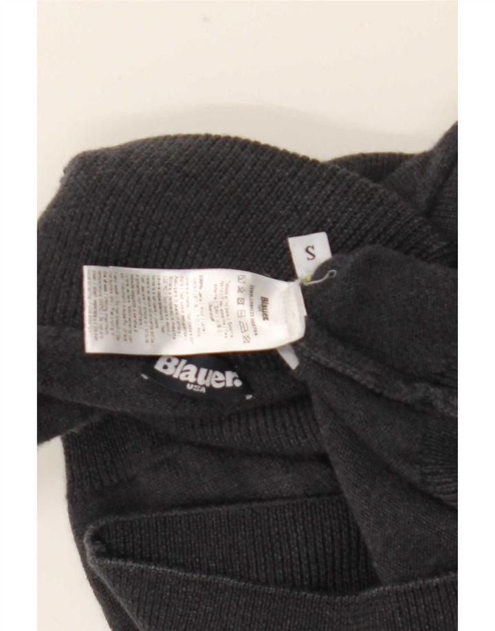 Pulover Blauer pentru femei cu gât rulat, UK 8, lână gri mică