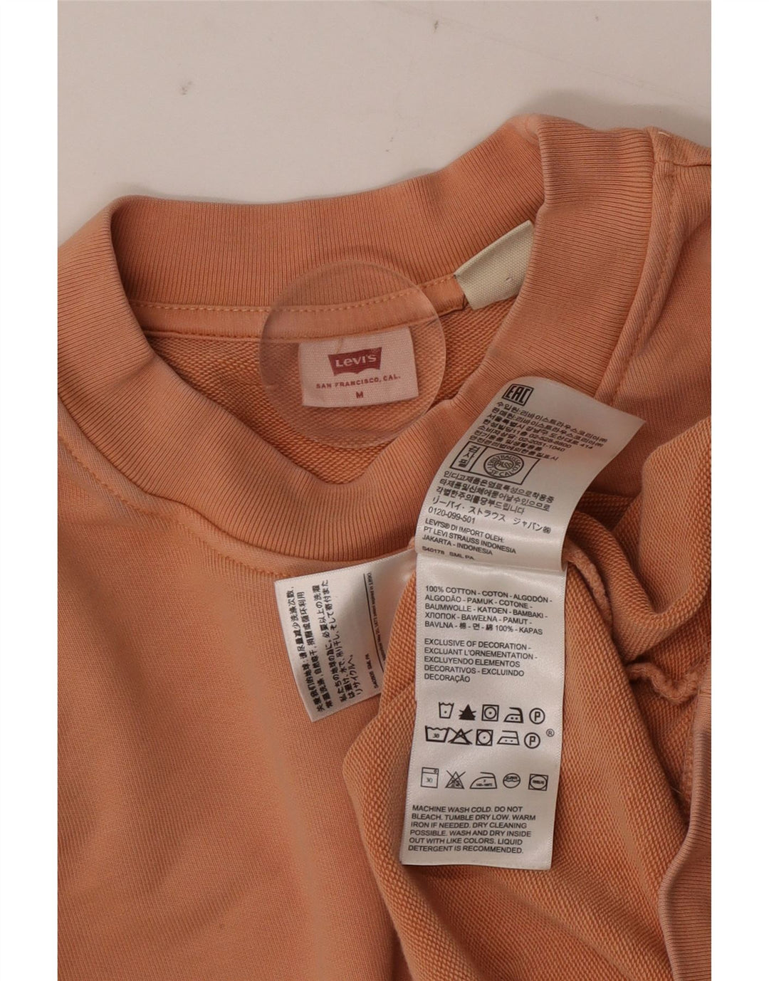 Pulover oversize pentru femei LEVI'S UK 14 bumbac maro mediu