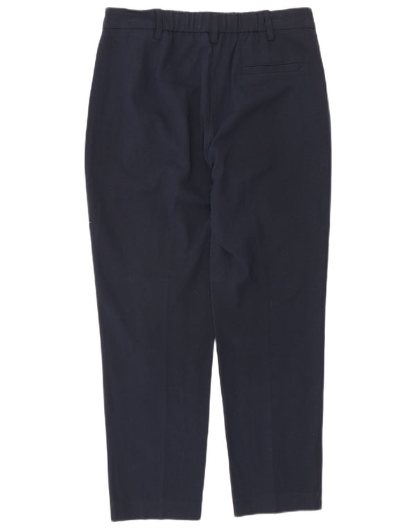 Marks & Spencer Pantaloni casual cu talie înaltă pentru femei UK 10 Small W28 L28 Bleumarin