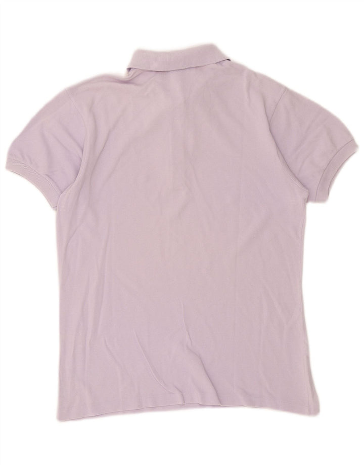 Tricou polo Lacoste pentru femei, mărimea 40, bumbac violet mediu