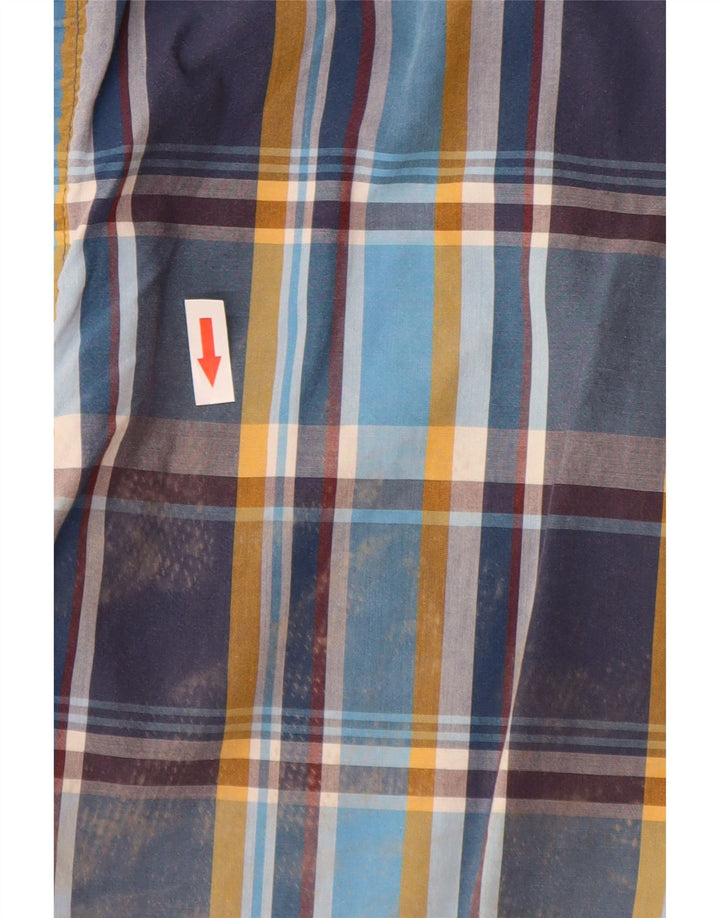 Cămașă pentru bărbați Tommy Hilfiger New York Fit, bumbac cu carouri albastru mediu