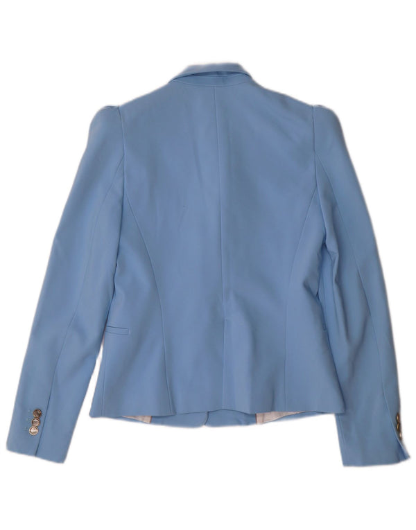 Sacou blazer pentru femei Zara, cu 1 nasture, UK 10, poliester albastru mic