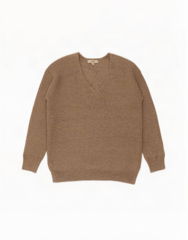 Pulover cu decolteu în V supradimensionat pentru femei Marks & Spencer UK 10 mic gri