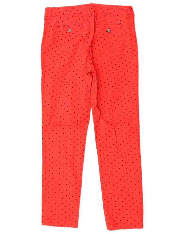 Pantaloni chino slim pentru femei Tommy Hilfiger US 6 Medium W32 L29 Red Spotted