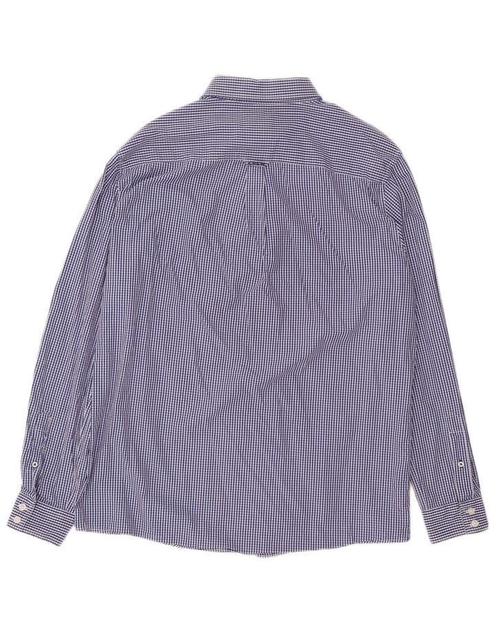 Cămașă clasică pentru bărbați J. Crew, XL, bumbac vichy albastru