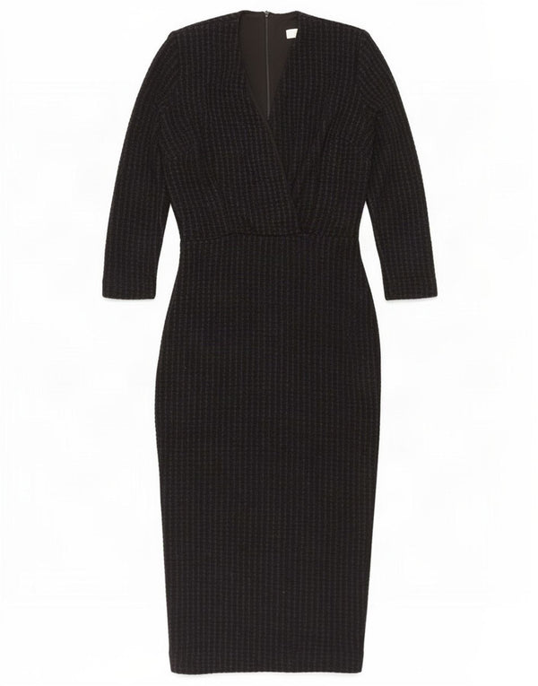 Rochie bodycon cu mâneci 3/4 pentru femei Reiss UK 6 XS Lyocell cu dungi negre