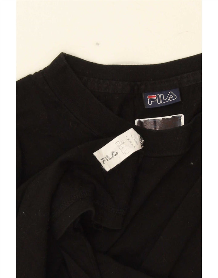 Tricou Bărbați Fila Top Mediu Negru Bumbac