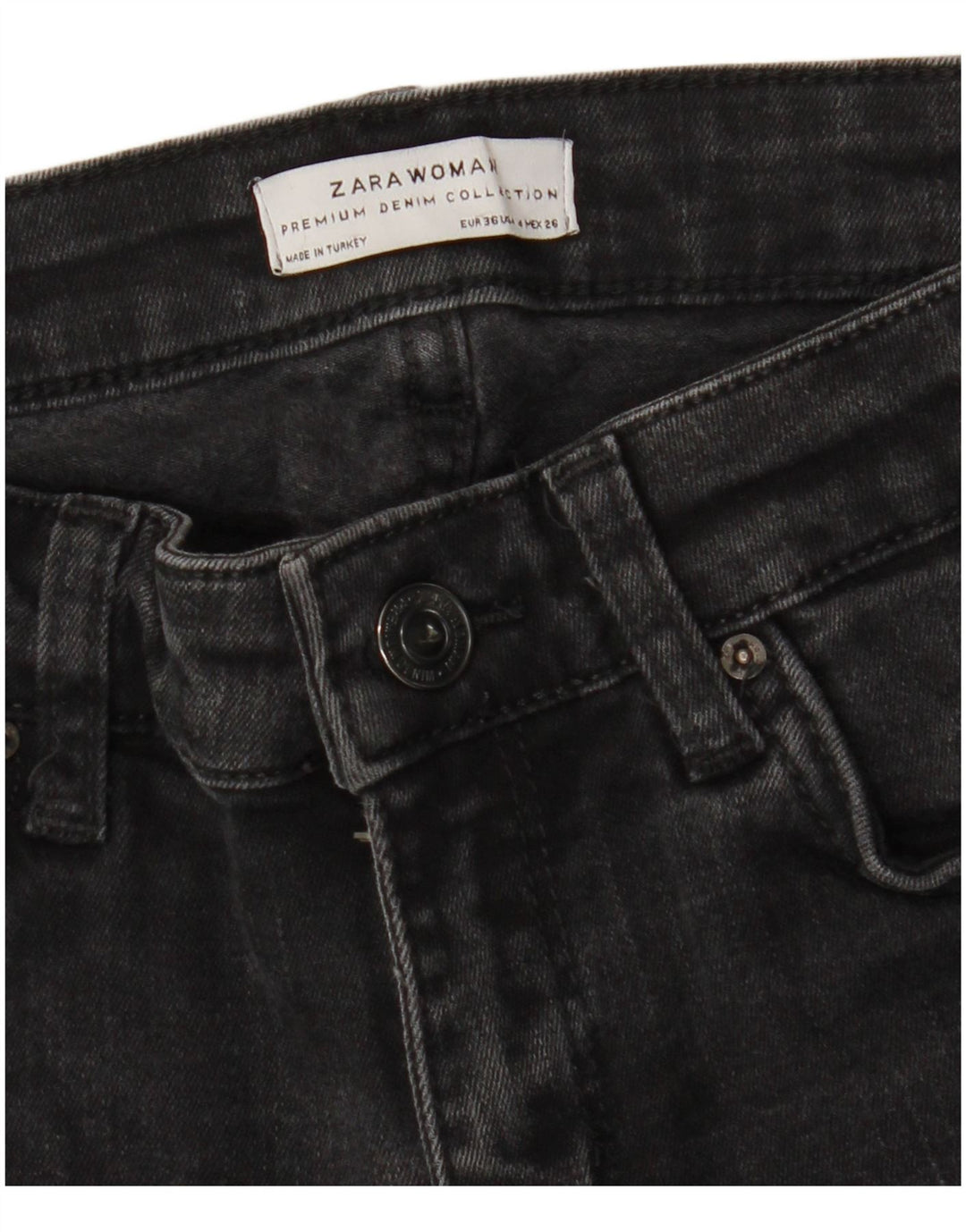 Blugi Zara Femei Bootcut EU 36 XS W26 L26 Negri