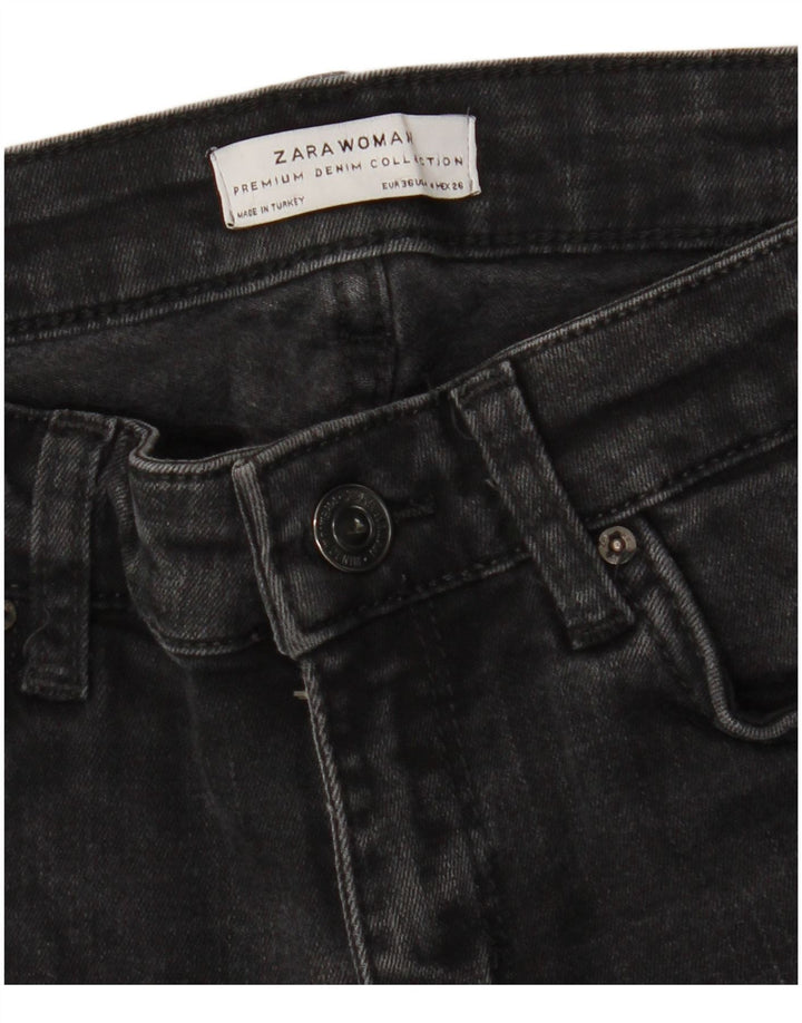 Blugi Zara Femei Bootcut EU 36 XS W26 L26 Negri