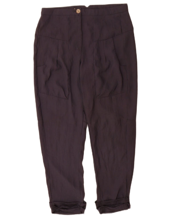 Pantaloni casual drepti pentru femei Topshop UK 6 XS L26 L26 Poliester bleumarin