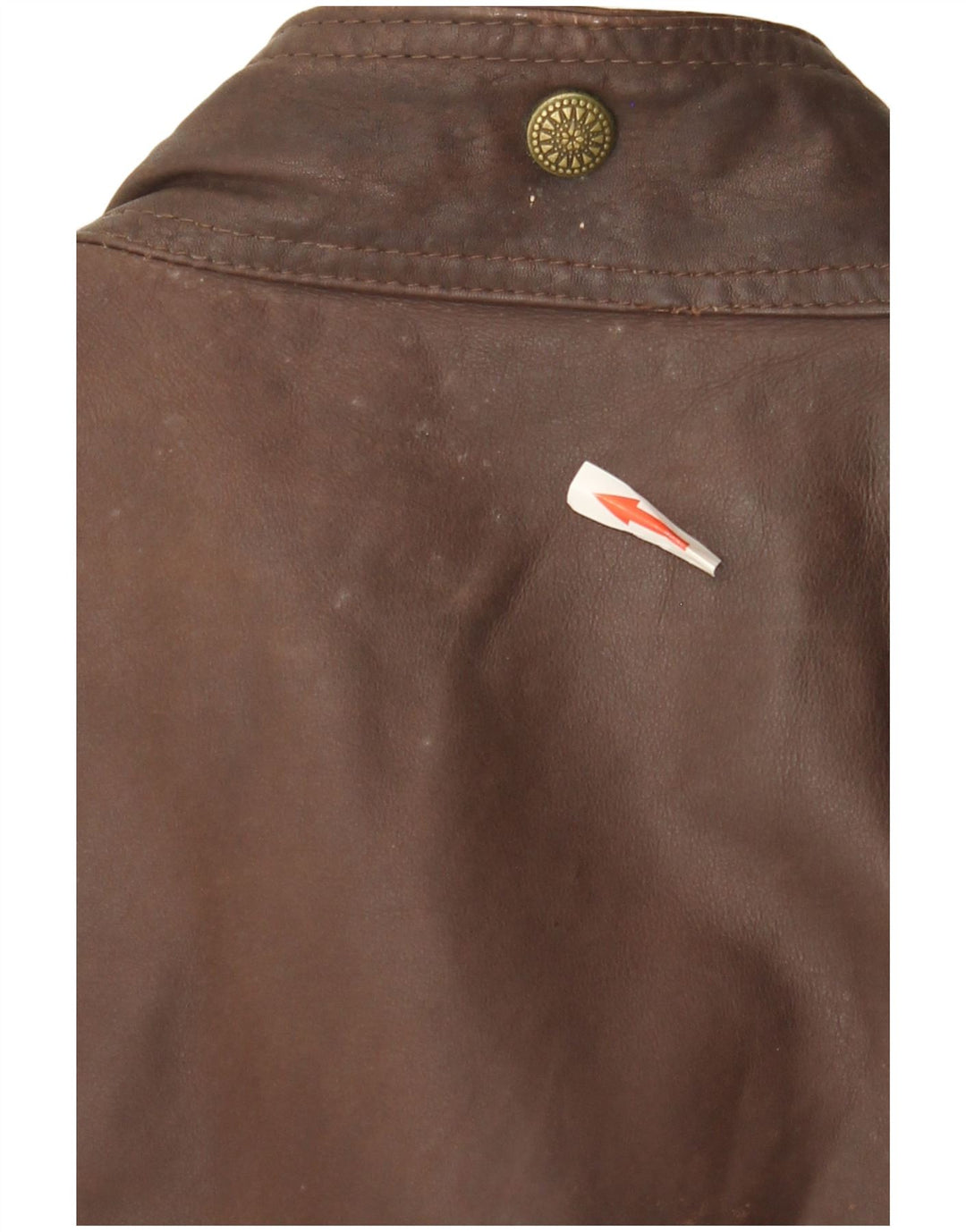 Gilet din piele vintage pentru bărbați UK 40 Large Brown