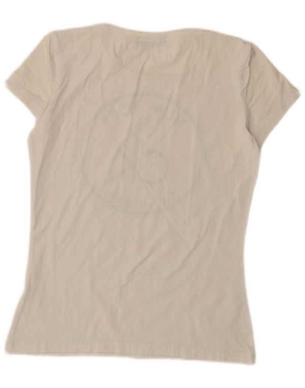 CALVIN KLEIN JEANS Tricou grafic pentru femei Top UK 14 Large White
