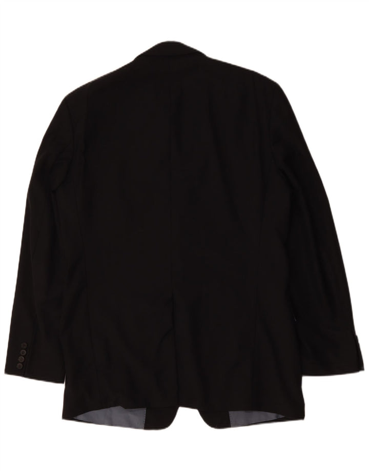 Blazer pentru bărbați Hugo Boss cu 2 nasturi EU 52 XL Lână virgină bleumarin