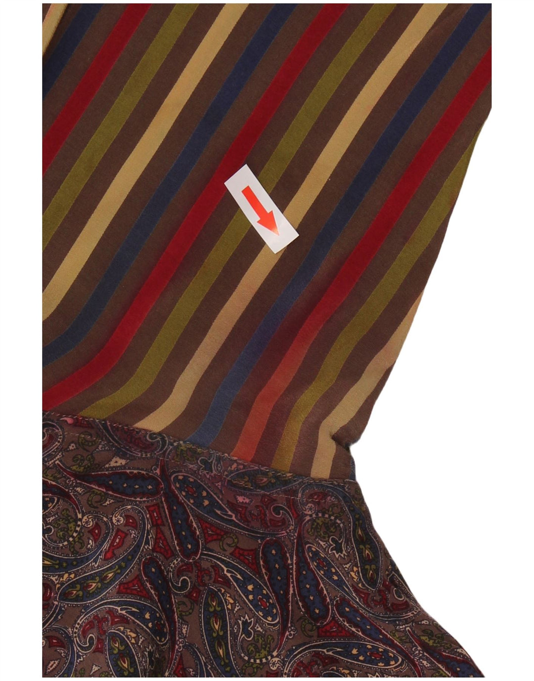 Bluză cămașă pentru femei VINTAGE UK 12 Medium Multicolor Paisley Silk