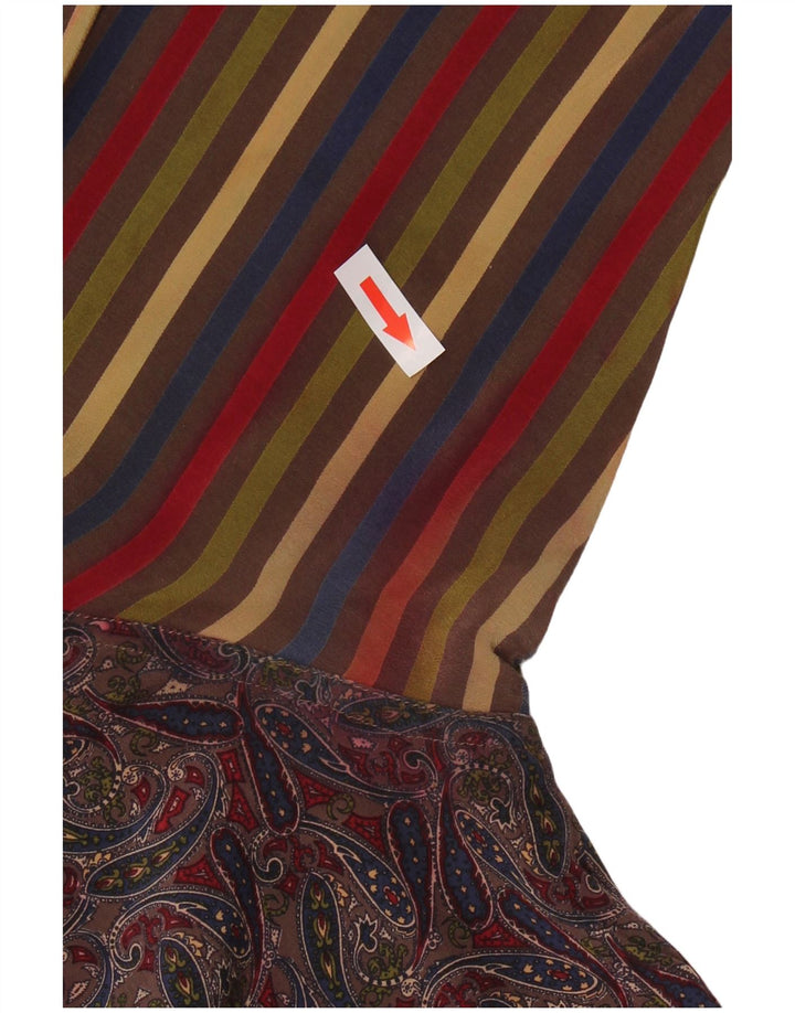 Bluză cămașă pentru femei VINTAGE UK 12 Medium Multicolor Paisley Silk