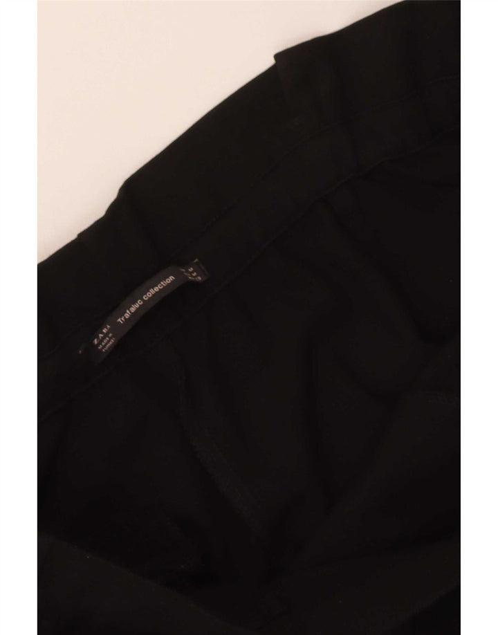 Pantaloni tăiați conici pentru femei Zara Mediu L28 L25 Negri