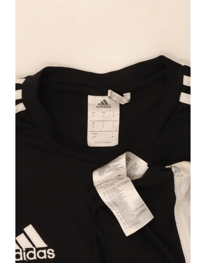 Tricou Adidas Climalite pentru bărbați Top mic, negru, poliester color bloc