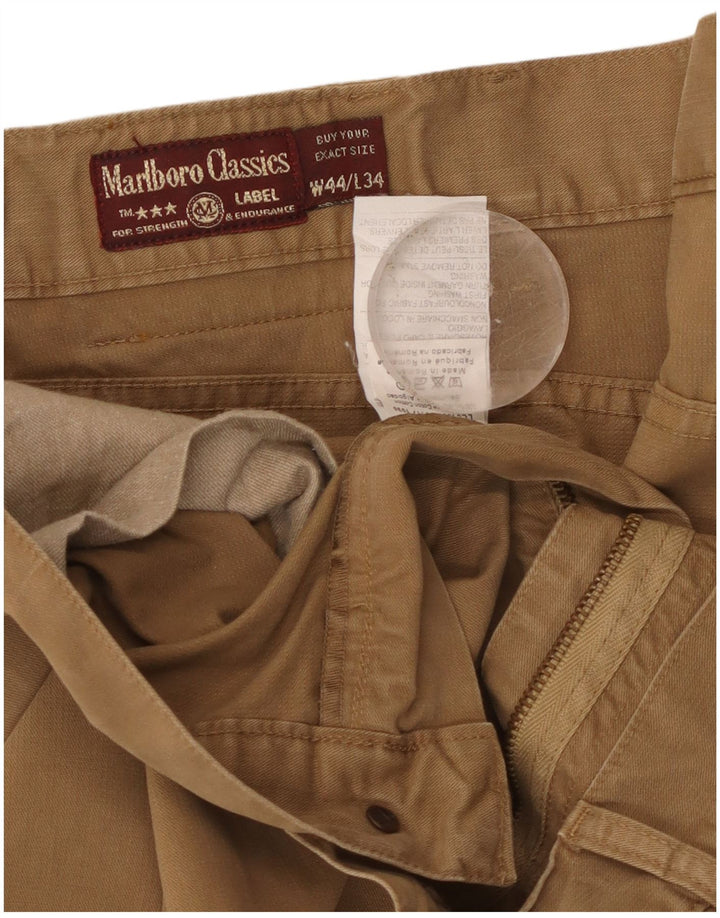 Pantaloni casual drepti pentru bărbați Marlboro Classics L44 L34 bumbac bej