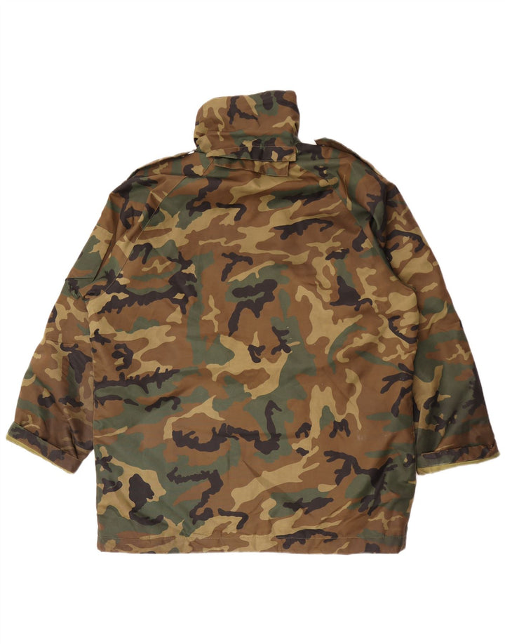 Jachetă militară vintage pentru bărbați UK 42 XL kaki poliester camuflaj