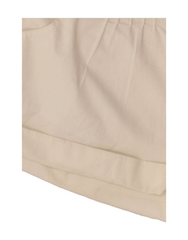 BERSHKA Womens Sleeveless Playsuit UK 10 Small  White Cotton Vintage Bershka and Second-Hand Bershka from Messina Hembry 
