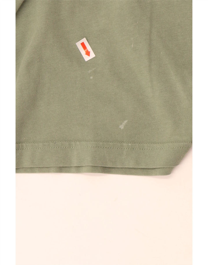 Tricou grafic Reebok pentru bărbați Top mare din bumbac verde